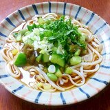 えだまめときゅうりの冷たいうどん